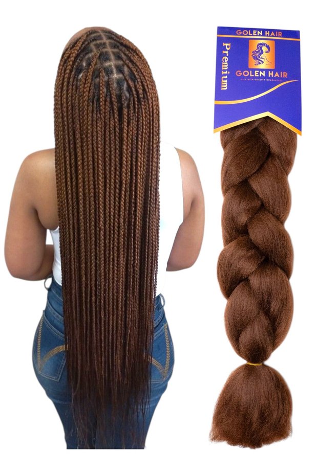 Hair Braids Color 8 | Braiding Hair for Knotless Braids, Passion Twist, Box Braids, Boho Braids & African Braids Hairstyles