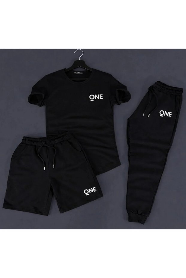 T-Shirt Shorts Tracksuit 3-Piece Combination Set Women/Men Unisex Model