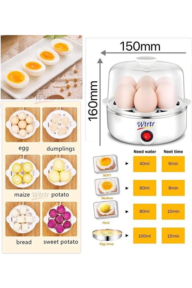Egg Boiler, 7pcs Egg Cooker, Egg Steamer Maker