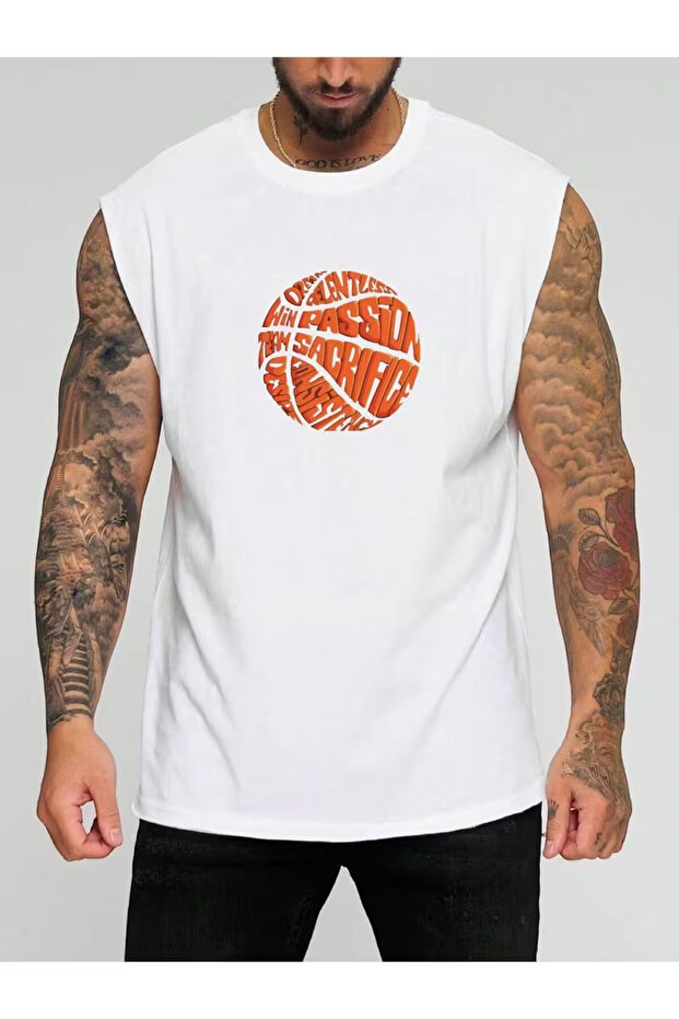 Basketball Yopu Printed Sleeveless T-Shirt
