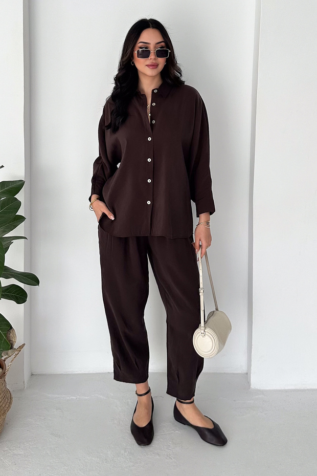 Women's Shirt and Pants Set – Relax Fit 2-Piece Stylish Set