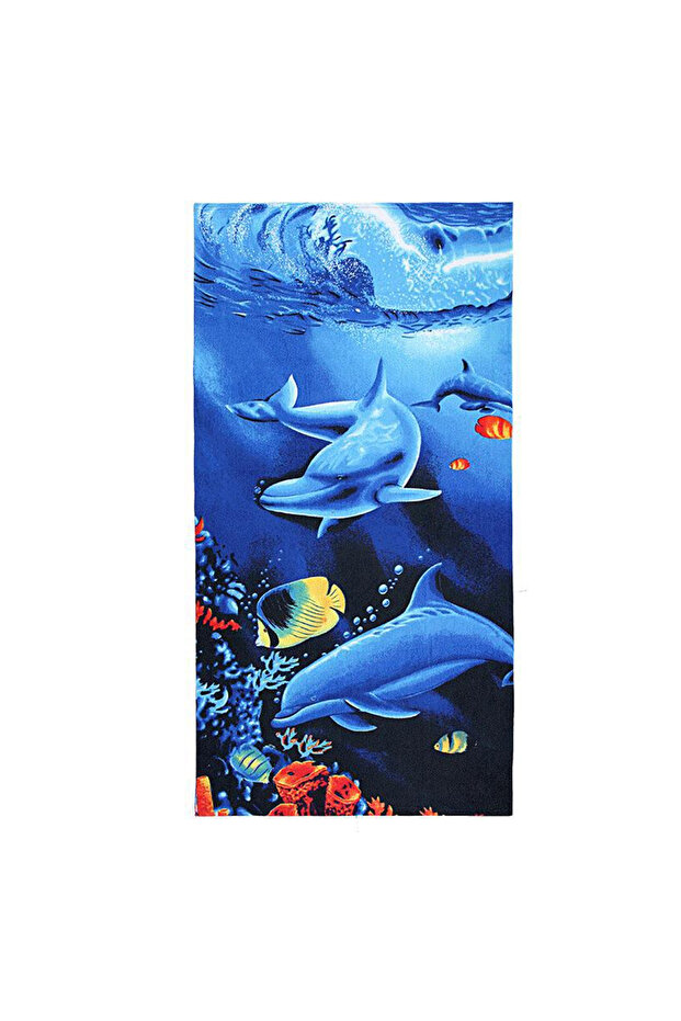 منشفة شاطئ - 70 × 150 سم - أزرق