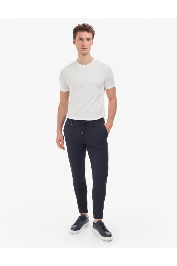 Navy Blue Ex. Slim Fit Waist Drawstring Classic Jogger Pants 50325158-Vr033