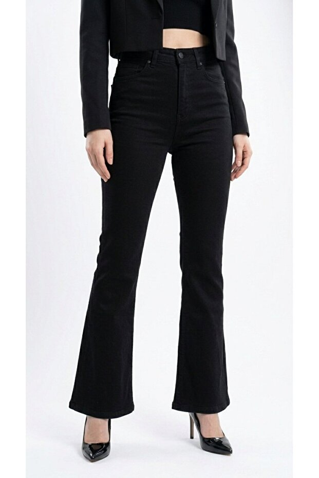 Black Women's Spanish Flare Jeans