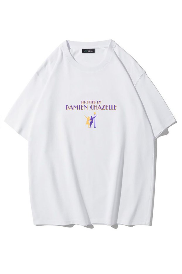 Unisex Oversize Damien Chazelle T-Shirt (White)