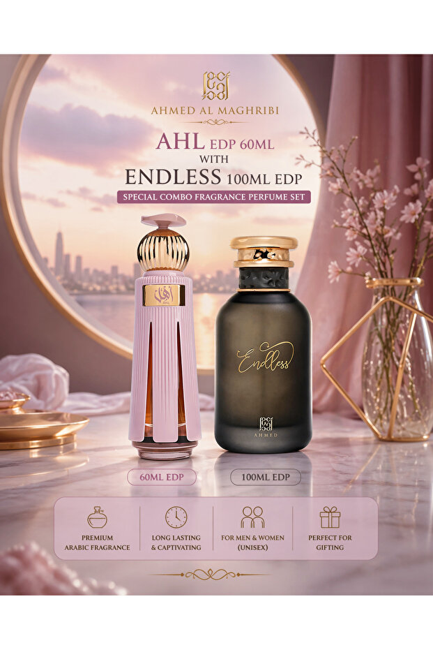 AHL Eau de Parfum 60ml with Endless EDP 100ml | Perfume Combo For Men & Women | Long Lasting Arabic Fragrance Set
