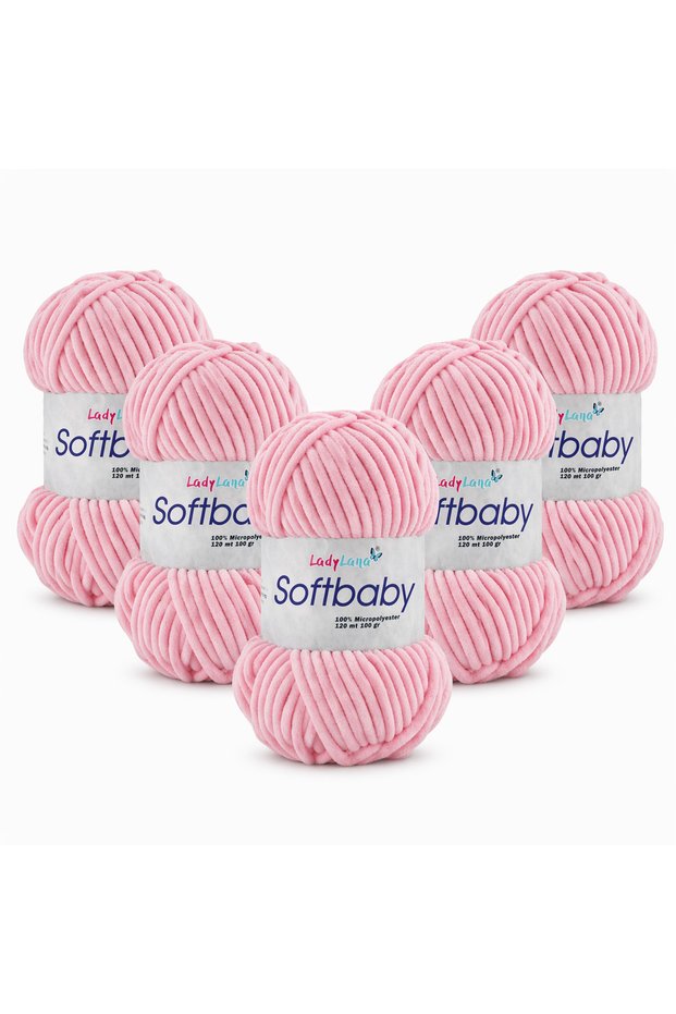 Softbaby (Velvet) Hand Knitting Yarn (5 Yumak) 519 Dark Pink