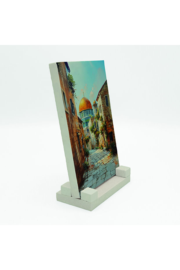 Jerusalem Al-Aqsa Mosque, Dome of the Rock Printed Stone Tabletop 10X15 5G-Ks6