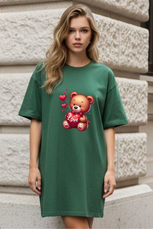 Plus Size Women Short Sleeve Crew Neck T-Shirt Dress Nightgown Comfy Cotton