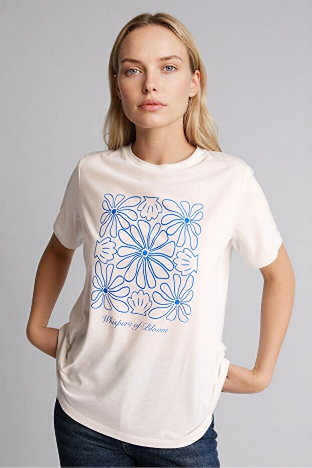Regular Fit Floral T-Shirt H2448Ax26Sm