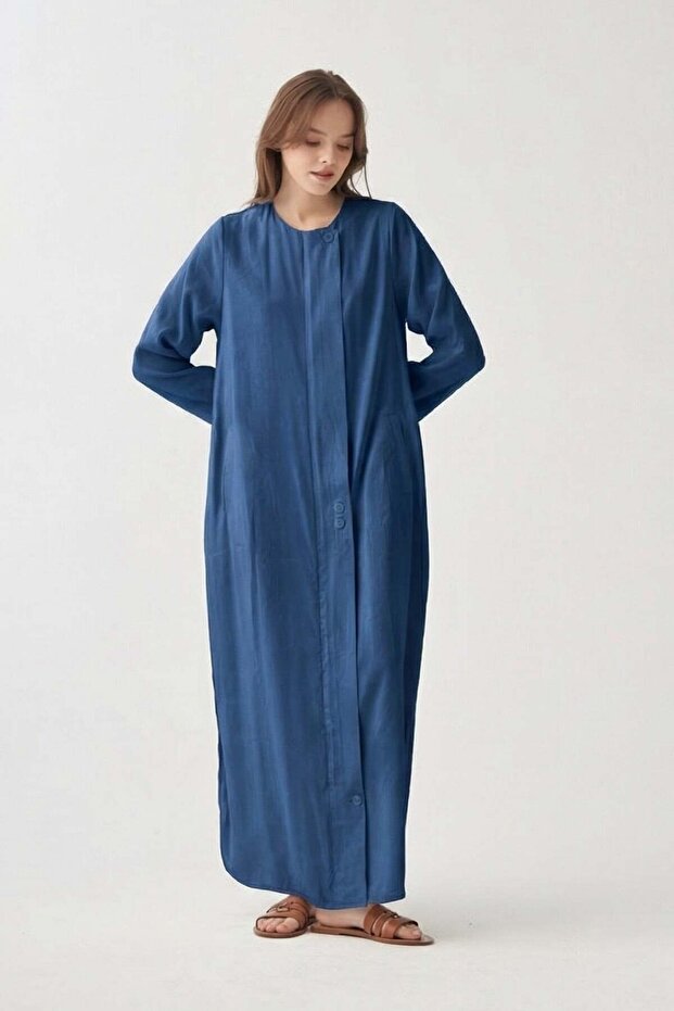 Indigo-Comfortable Fit Modal Robe