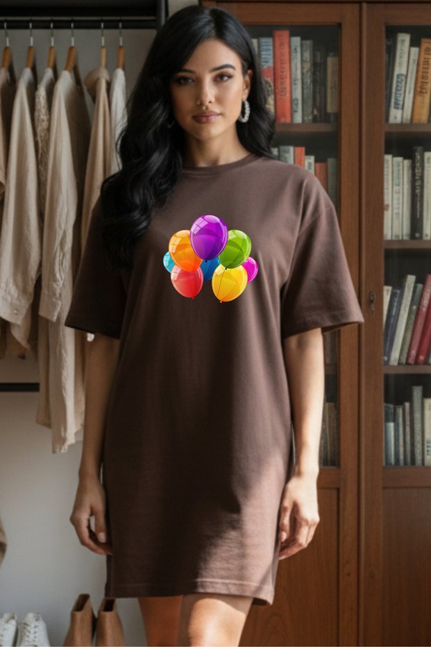 Plus Size Women Short Sleeve Crew Neck T-Shirt Dress Nightgown Comfy Cotton