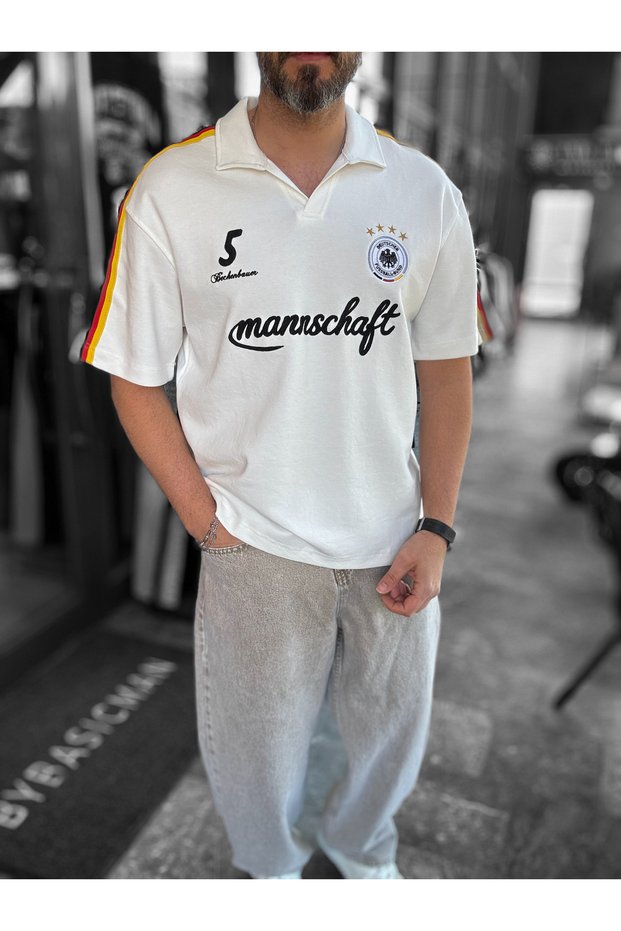 White Germany Emblem Two Thread T-Shirt Res-1055