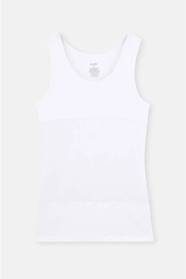 D7000 Men's Corset Tank Top - Firming and Shaping Cotton Slim Fit with Thick Straps