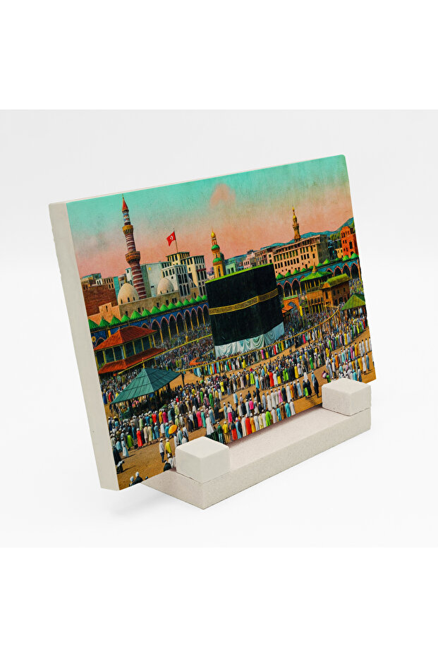 Ottoman Period Mecca-Makkah Printed Stone Tabletop 10X15 5G-Kabe3