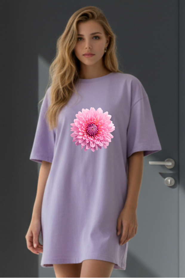 Plus Size Women Short Sleeve Crew Neck T-Shirt Dress Nightgown Comfy Cotton