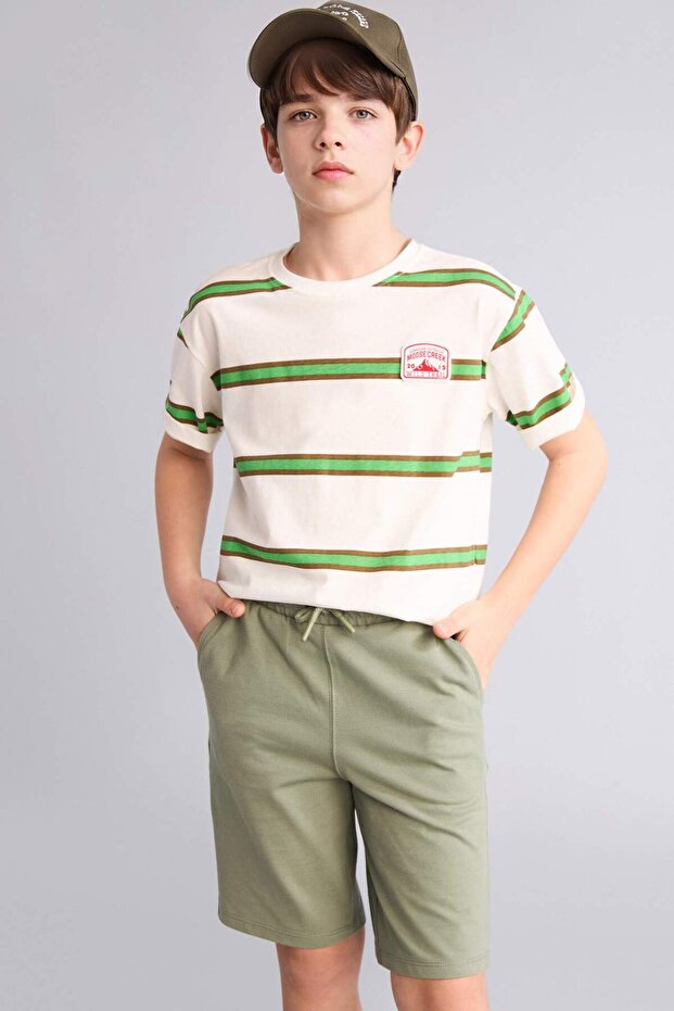 100% Cotton New Regular Fit Crew Neck Printed Short Sleeve T-Shirt Boys H3076A826Sm