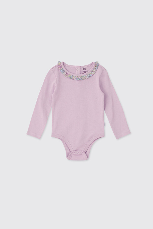 Liberty Fabric Embroidery Detailed Newborn Bodysuit