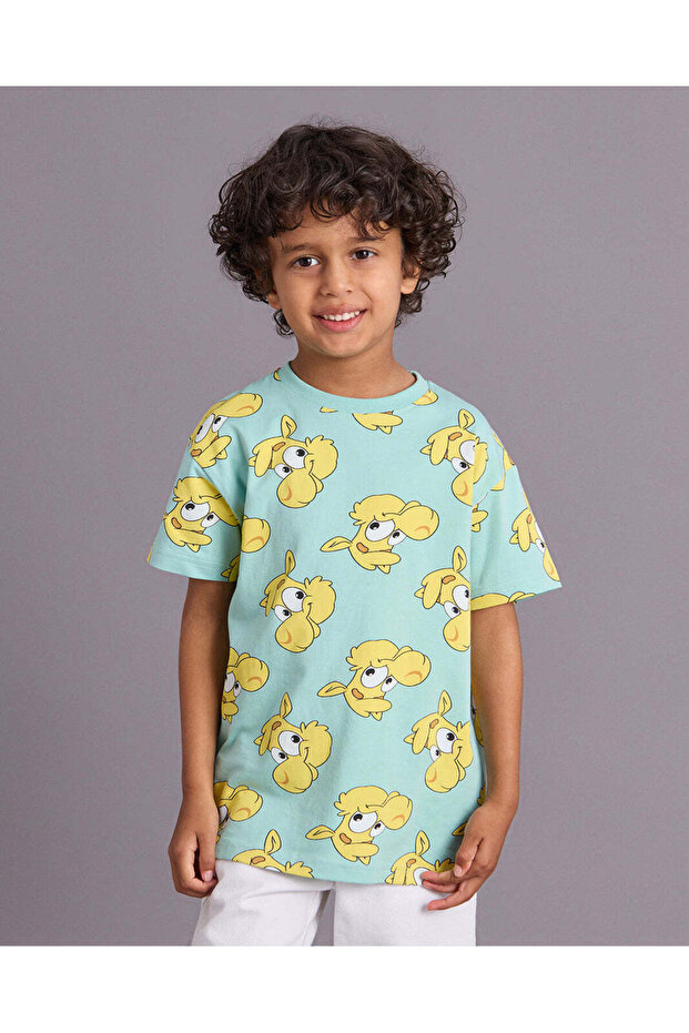 Boys Green Character T Shirt