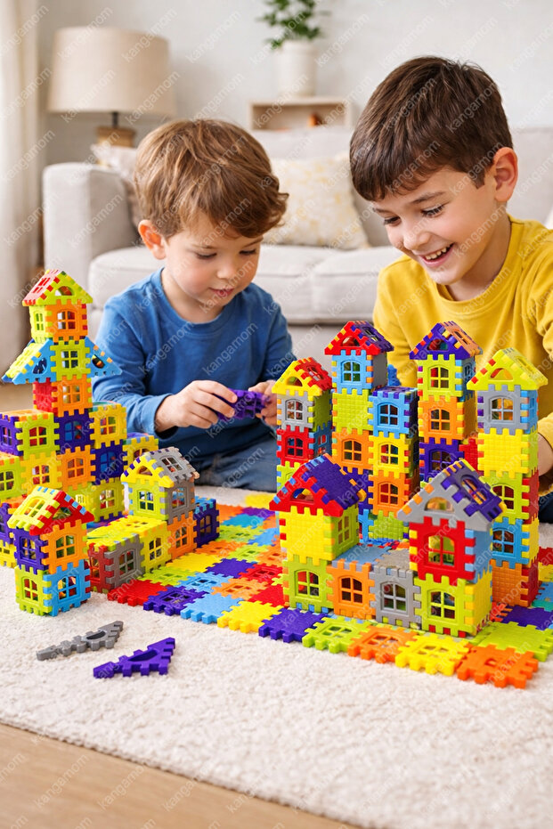 3d house puzzle - 128 piece educational city building and design set