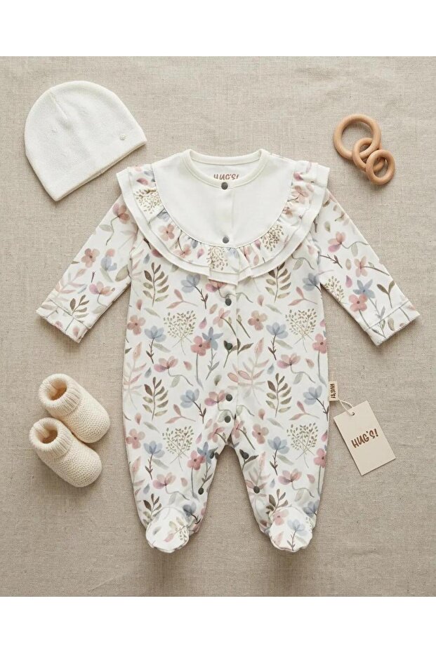Girls' Bootie Romper and Headband - 100% Natural Cotton