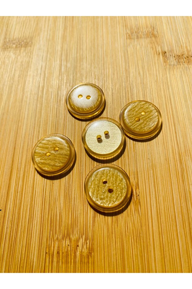 Shiny Self-Circling Button 16 mm 10 Pieces White Cement