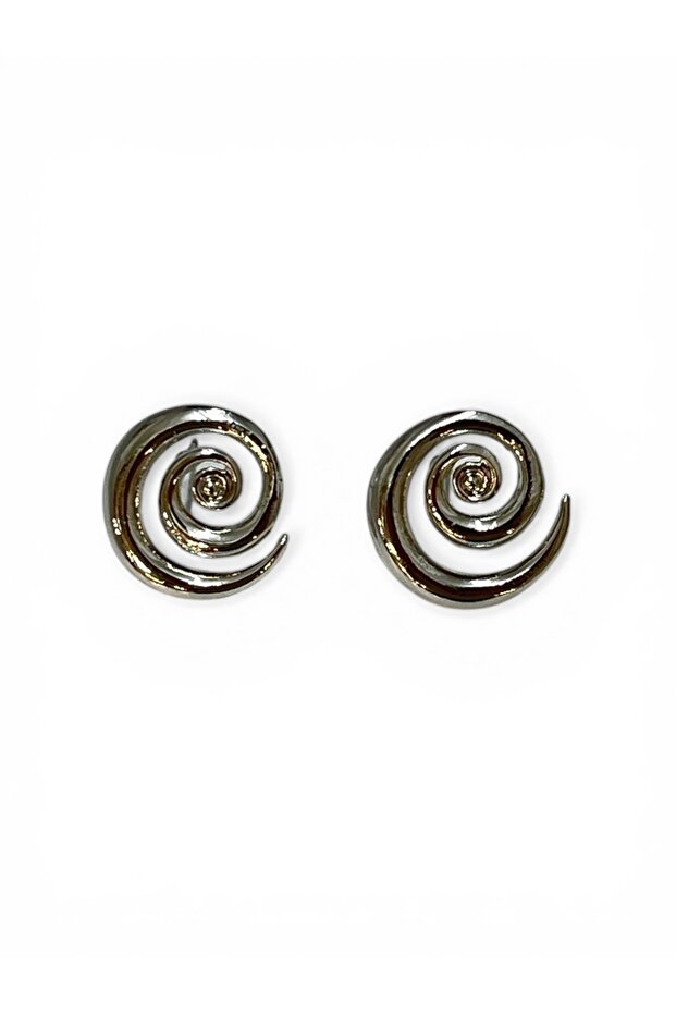Silver color snail earrings