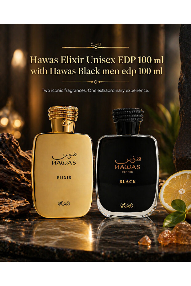 Elixir Unisex EDP 100ml + Black For Men EDP 100ml | Premium Combo