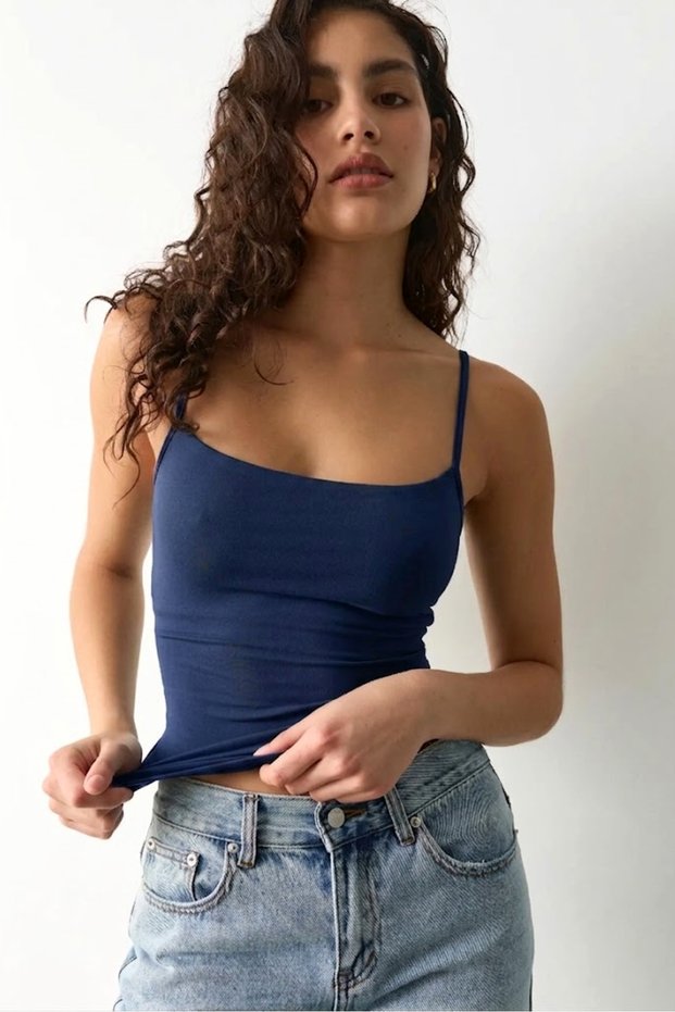 Natural Viscose Flexible Fabric Recovery Tank Top