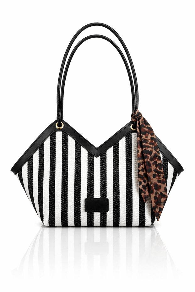 Women's Linen Shoulder Bag Straw Look Stylish Daily Hand and Shoulder Bag Large Volume Zippered Bag