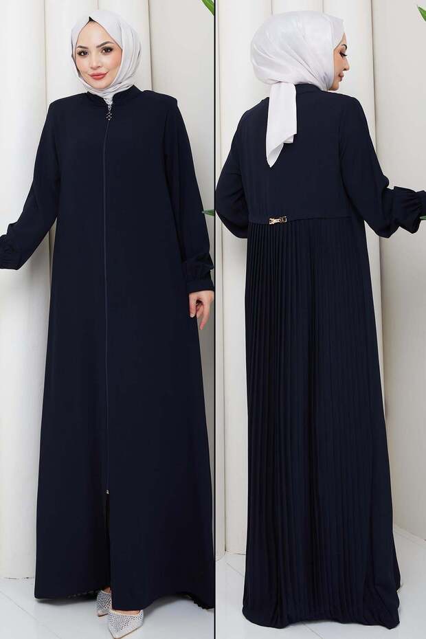 Pleated Back Ferace Navy Blue Hm2906