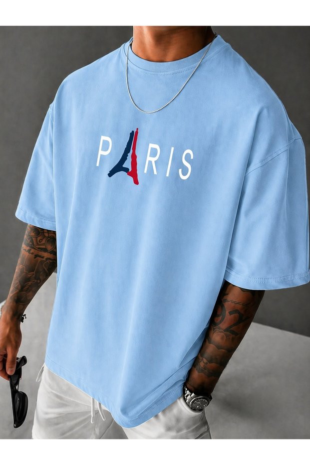 Paris Printed Unisex Oversize Tee-Shirt / T-Shirt