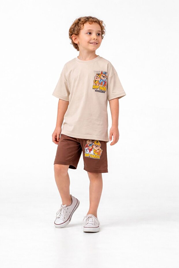 Boy's Printed Shorts Set – Summer Cotton T-Shirt & Shorts 2-Piece Combination