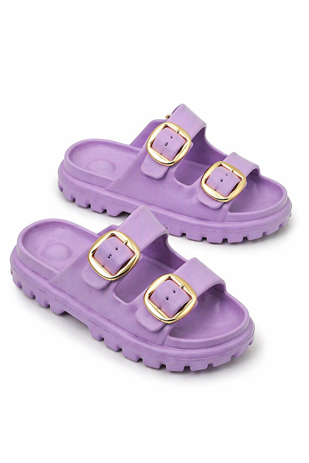 Women's Double Buckle Slippers