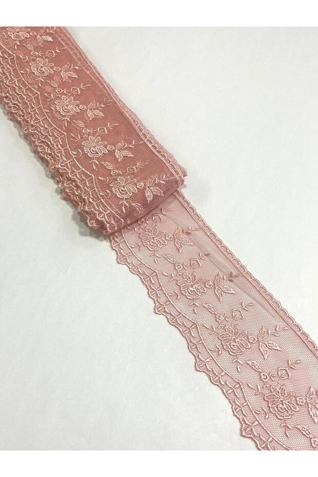 Wide Tulle Guipure / 9 Meters / Dark Powder