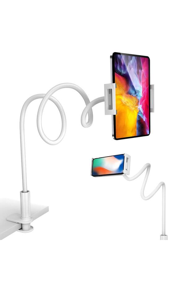 UN-210 Adjustable Flexible Phone Holder Stand – 360° Rotating Lazy Bracket with Stable Base for Desk & Bed