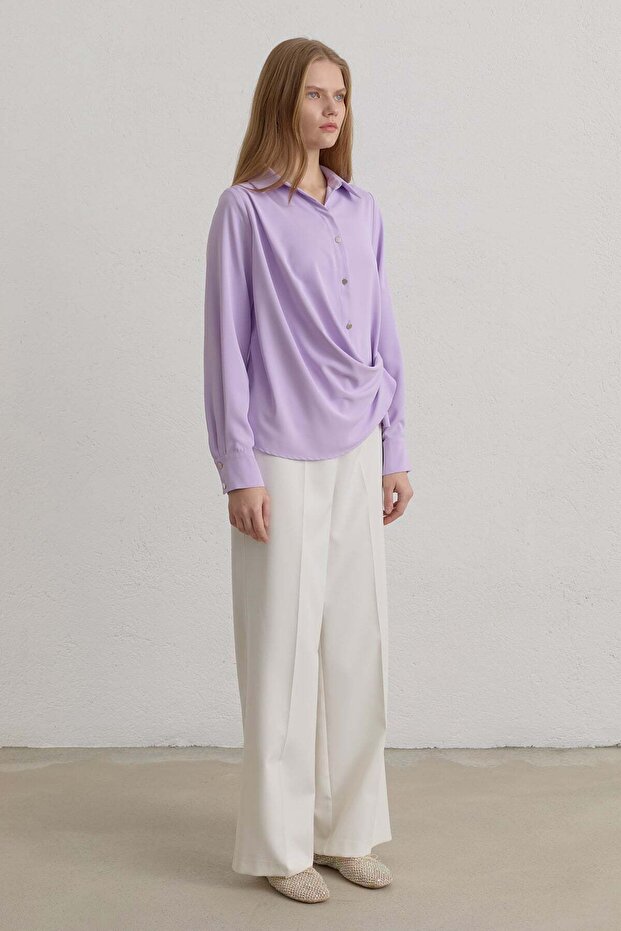 Front Snap Shirt Lilac
