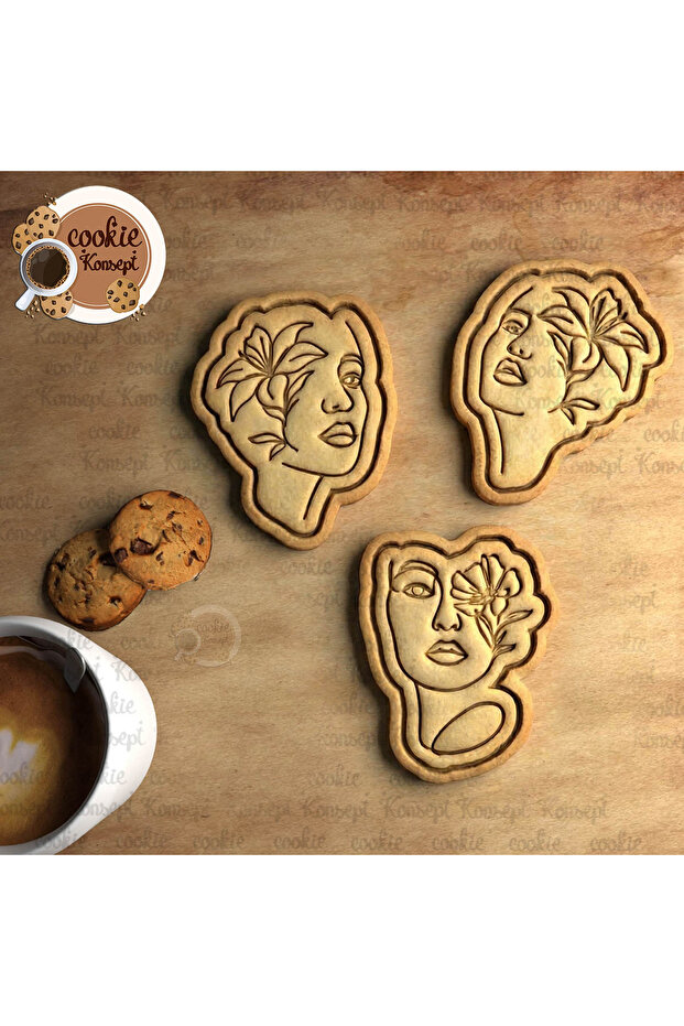 Line Art Women Silhouettes Concept Cookie Mold Set | Cookies, Sugar Paste, and Clay Compatible