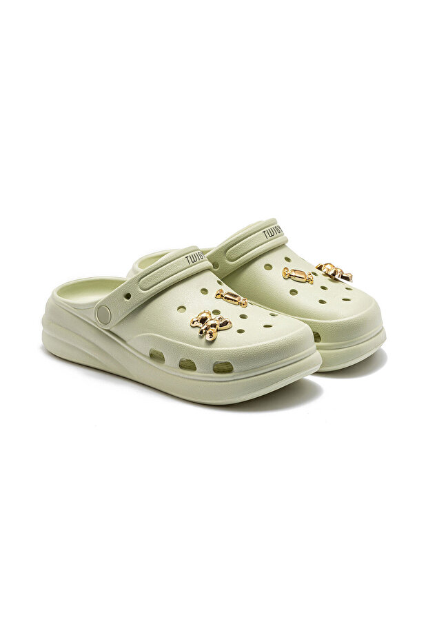 Talya Women's Sabo Slippers Green 36/40