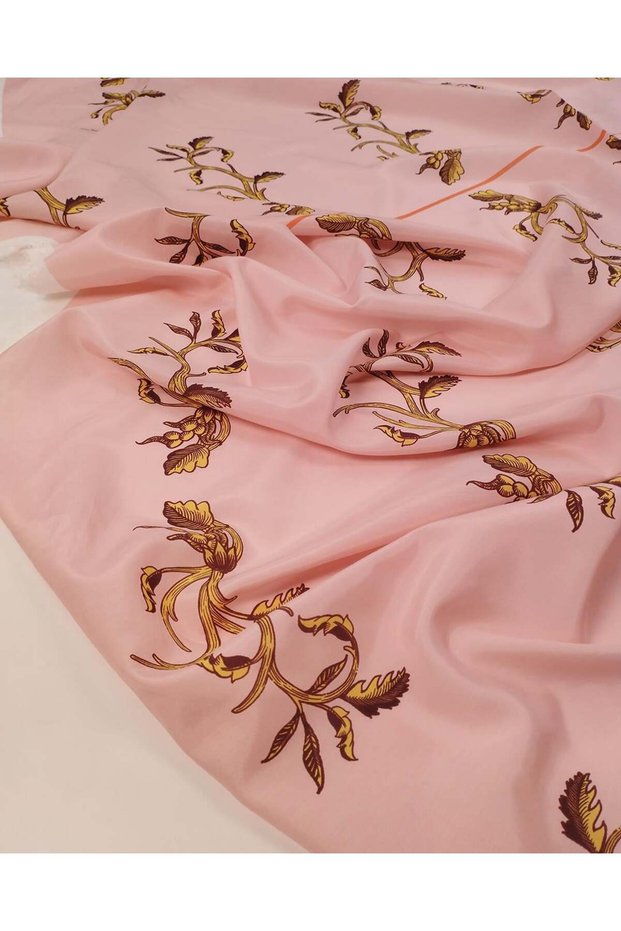 Pink Flowing Viscose Fabric Flowy Draping Blouse & Dress Material 140X115Cm 24 Pieces of Fabric