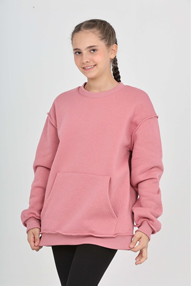 Girl's Back Embroidered Eva Sweatshirt