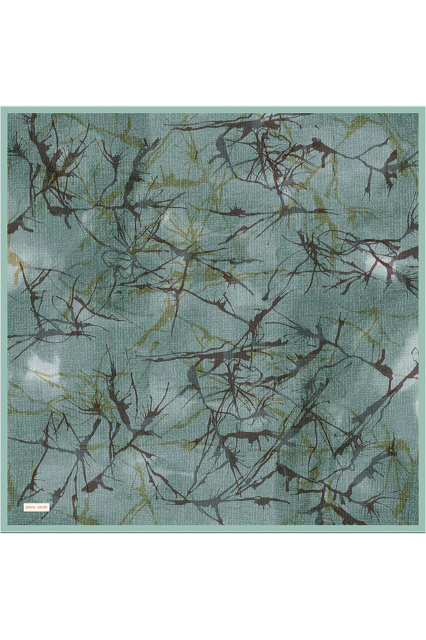 Light Green 90X90 Silk Crepe Satin Scarf