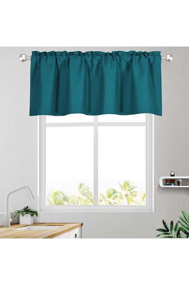 Window Valance,Blackout Curtains,57 Inch by 18 Inch,1 Panel,for Kitchen & Bathroom