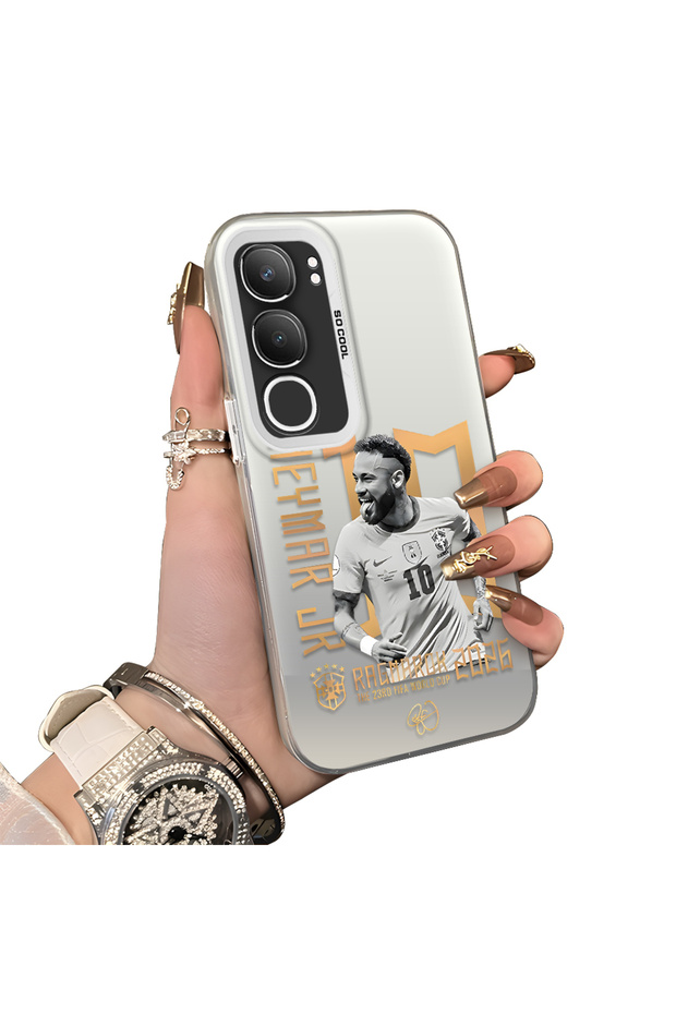 Vivo Y19S 4G/Y19S Pro Compatible Hard Acrylic Back Silicone Edge Lens Protection Case