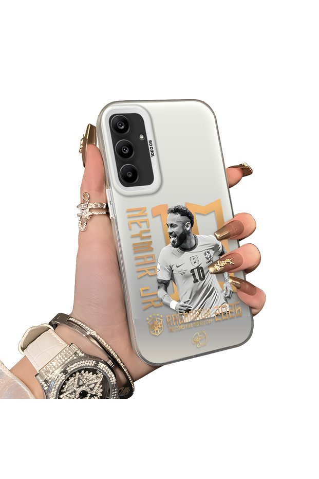 Samsung Galaxy A25 Compatible Hard Acrylic Back Silicone Edge Lens Protection Case