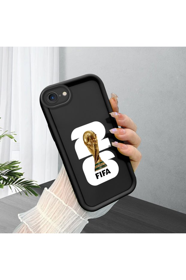 iPhone 7/8/Se 2020 2022 Compatible Black Silicone Case Shockproof with Camera Protection