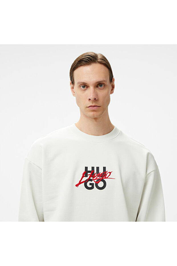 Dlogonty Erkek Beyaz Sweatshirt - 4