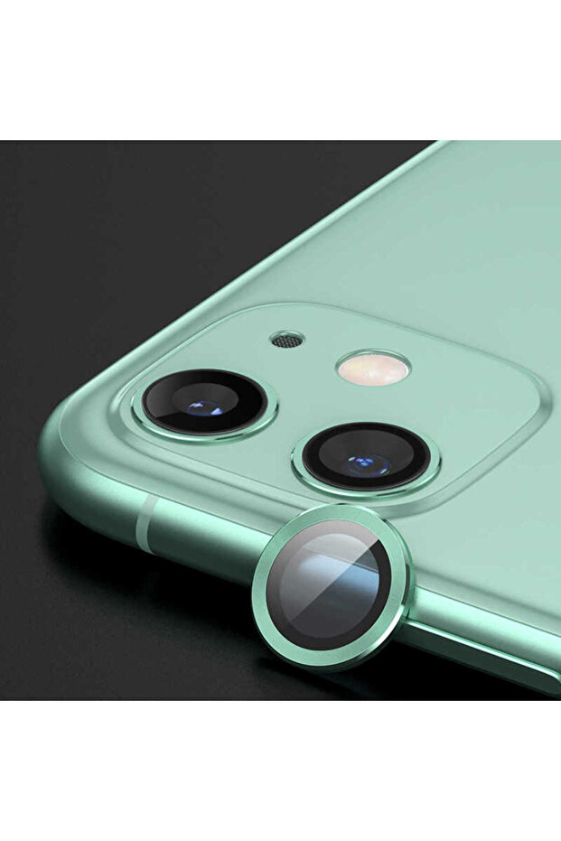 واقي كاميرا BRSA CL-07 متوافق مع هاتف iPhone 12 Mini - أخضر فاتح