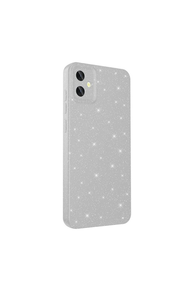 Galaxy A05 Case with Camera Protection, Silvery Luxury Brsa Cotton Cover - Silver