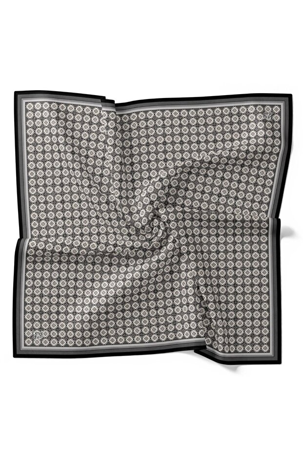 Geometric Pattern Sparkling Crystal Scarf - 5